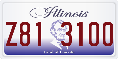 IL license plate Z813100