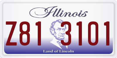 IL license plate Z813101