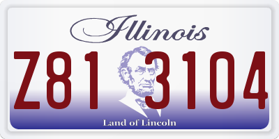 IL license plate Z813104