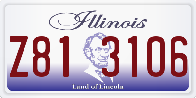 IL license plate Z813106