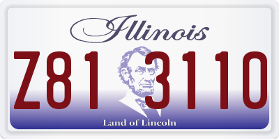 IL license plate Z813110