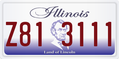 IL license plate Z813111