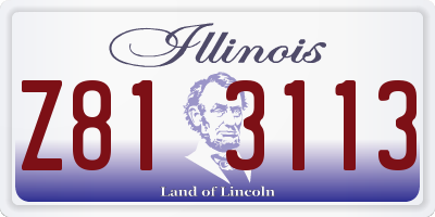 IL license plate Z813113