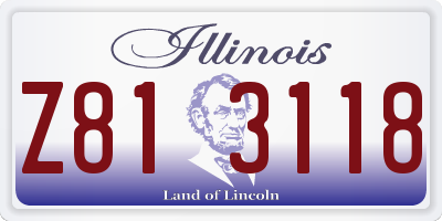 IL license plate Z813118
