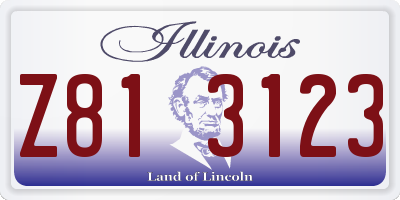 IL license plate Z813123