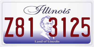 IL license plate Z813125