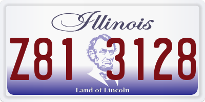 IL license plate Z813128