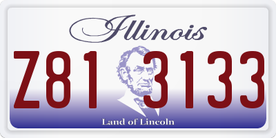 IL license plate Z813133