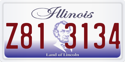 IL license plate Z813134
