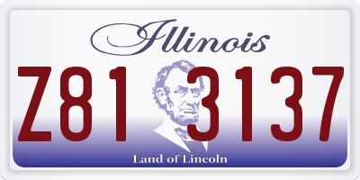 IL license plate Z813137