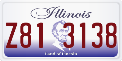 IL license plate Z813138