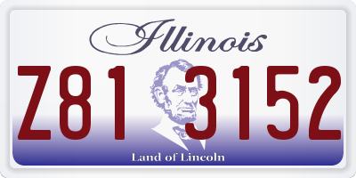 IL license plate Z813152