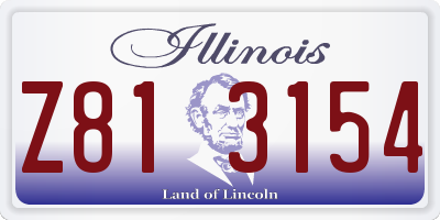 IL license plate Z813154