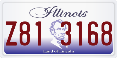 IL license plate Z813168