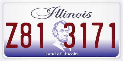 IL license plate Z813171