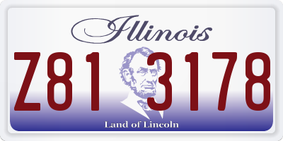 IL license plate Z813178