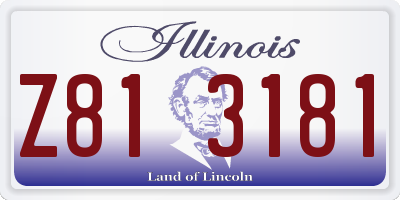 IL license plate Z813181