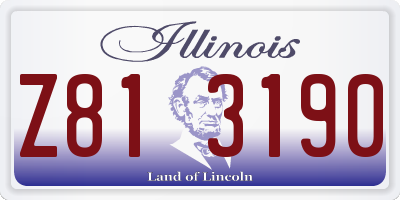 IL license plate Z813190
