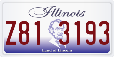 IL license plate Z813193