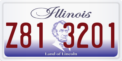 IL license plate Z813201