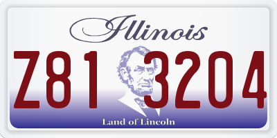 IL license plate Z813204