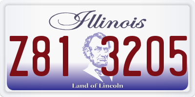 IL license plate Z813205