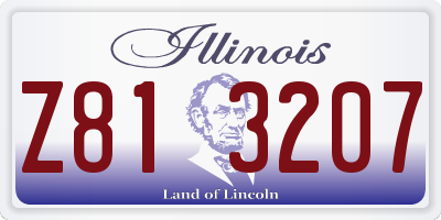 IL license plate Z813207