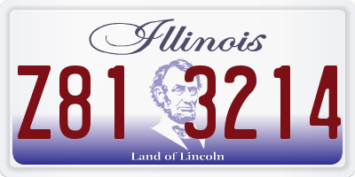 IL license plate Z813214