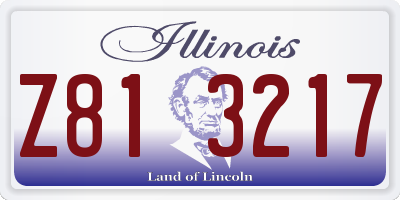 IL license plate Z813217