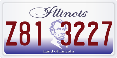 IL license plate Z813227