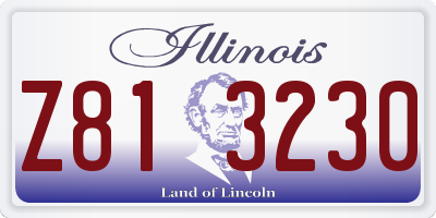 IL license plate Z813230