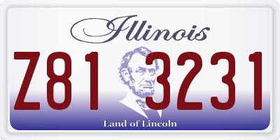 IL license plate Z813231