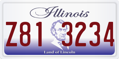 IL license plate Z813234