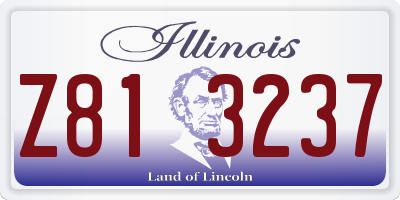 IL license plate Z813237