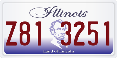 IL license plate Z813251