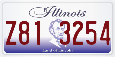 IL license plate Z813254