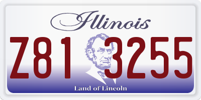 IL license plate Z813255
