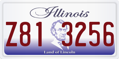 IL license plate Z813256
