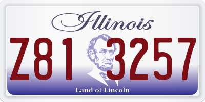 IL license plate Z813257