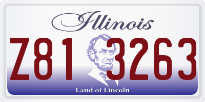 IL license plate Z813263