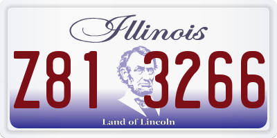 IL license plate Z813266