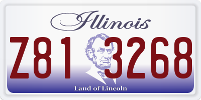 IL license plate Z813268