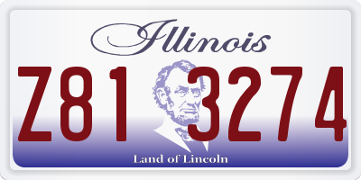 IL license plate Z813274