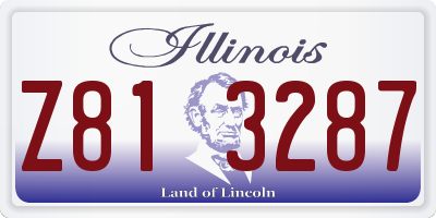 IL license plate Z813287