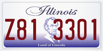 IL license plate Z813301