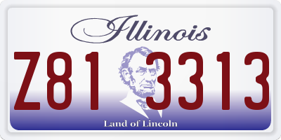 IL license plate Z813313