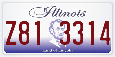 IL license plate Z813314