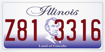 IL license plate Z813316