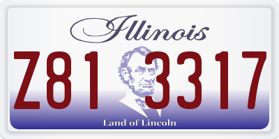 IL license plate Z813317