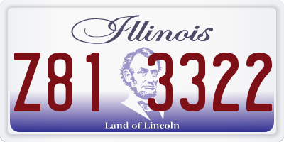 IL license plate Z813322